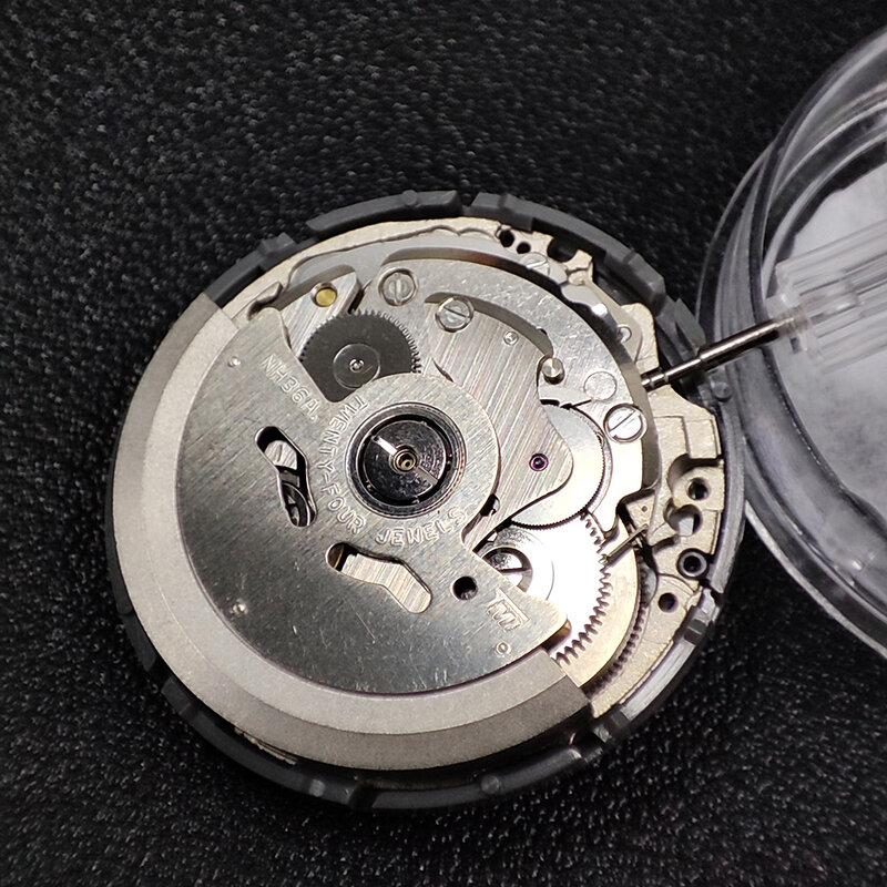 Giappone originale NH36/NH36A movimento dell'orologio inglese bianco data settimana automatico 3 in punto corona orologio parti di ricambio meccaniche
