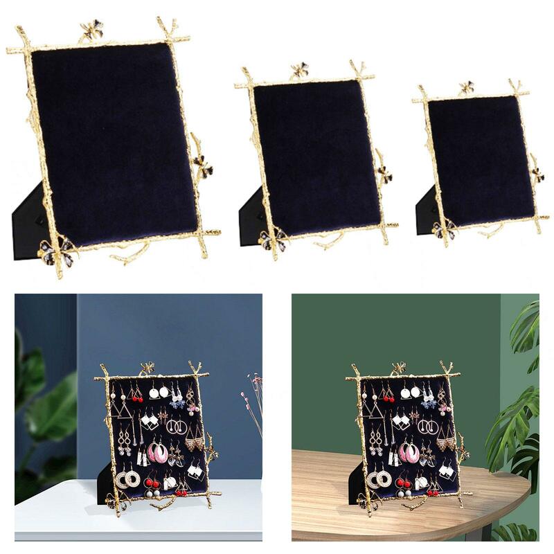 Easel Earrings Jewelry Display Stand Storage Holder Freestanding Multifunctional Jewelry Organizer Stand for Pendant Chain Decor