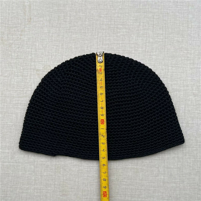 男性用のミドル丈の祈りの帽子,ニット帽,イスラムのヒジャーブ,Vネック,無地,シックな帽子,春と秋の帽子
