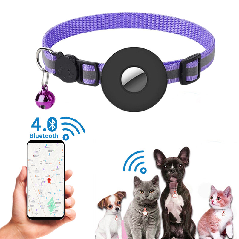 Rastreador GPS Airtag, localizador inteligente para perro, detección de mascotas, rastreador usable Bluetooth para gato, perro, pájaro, Collar antipérdida