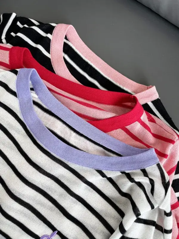 WJ013 Nowe koszulki damskie Odzież letnia Koszulki z krótkim rękawem Topy Casual O-Neck Oversize Odzież damska