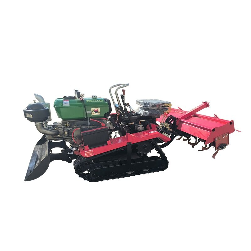 Multifunctionele Crawler Mini-Helmstok Lopende Tractor Ondersteunende Veldretourmachine Pastoraal Beheer Machine Roterende Helmstok