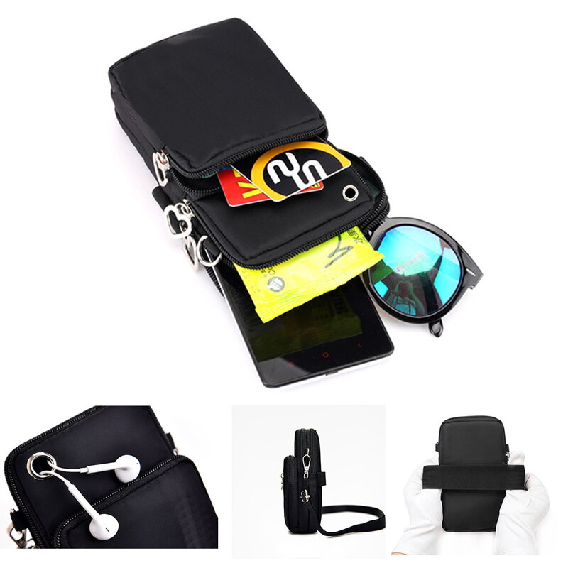 Mini wodoodporna torba na telefon komórkowy różowy wzór szminka portfel etui na IPhone 12/13 Pro Max Mini X XR 7 8 Plus torba CrossBody
