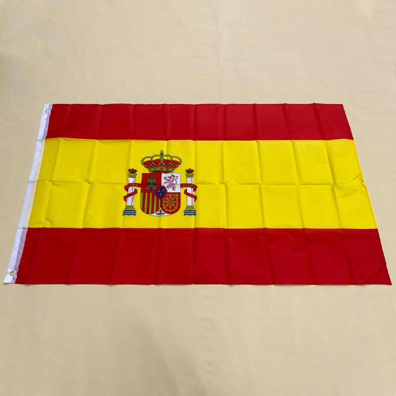 Eoodlove Flagge 90x150cm spanische Flagge 3x5 Fuß spanische Flagge Super Poly Fußball Flagge Innen-und Außen feier Flagge