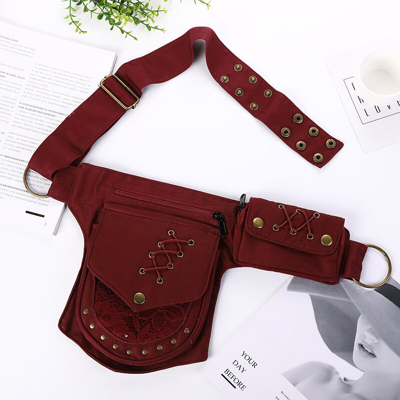 Men's Wallets Motorcycle Bags Punk Waist Bags Chest Mobile Phone Bags Outdoor Sports Diagonal Bags Chest Bags Fanny Pack Luxury