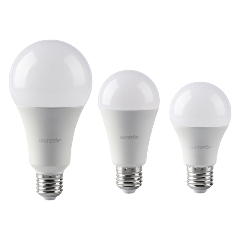 가정용 Led 전구 램프, A60, A80, E27, B22, AC220V 라이트, 실제 전원 8W-24W, 3000K, 4000K, 6000K, 매우 밝은 따뜻한 백색광 램프
