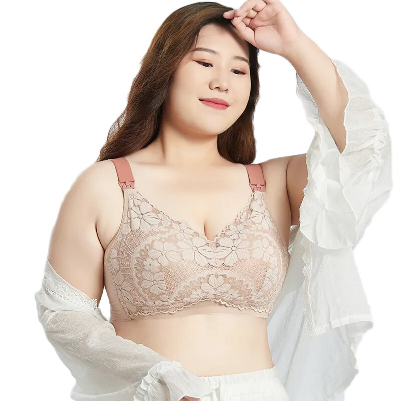 Underwear Women New Large Size Super Thin Cup Bra Comfortable Breathable DE Cup Large Bra Big Cup Fat MM Big Size Bra