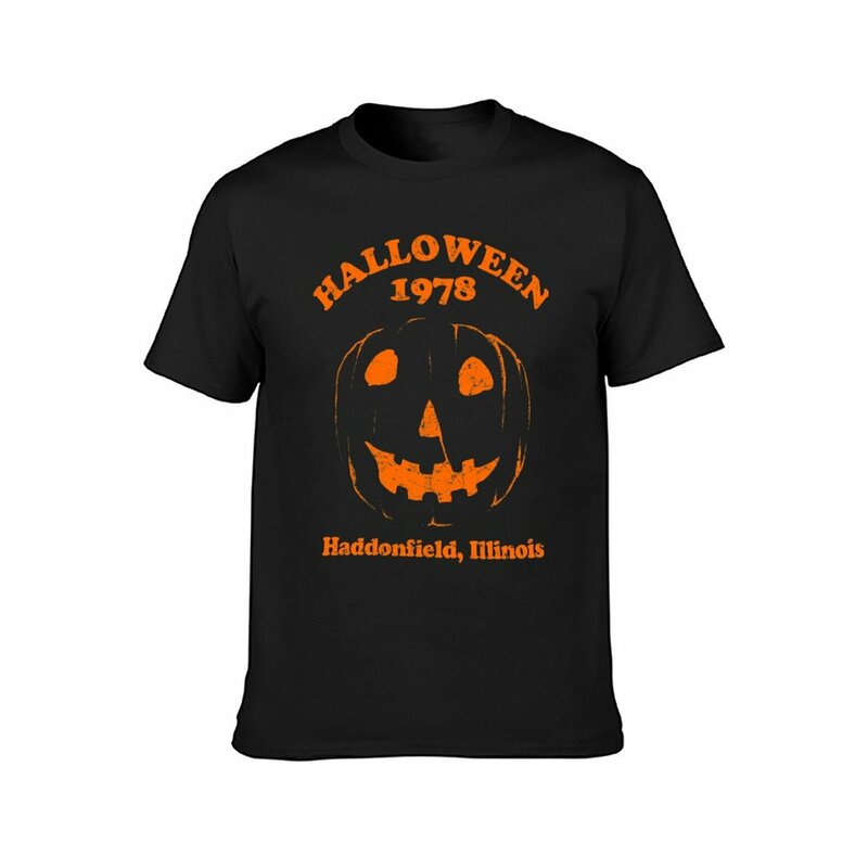 Хэллоуин 1978 Праздничная футболка споки Майерса тыквы хадонфилда летние топы Эстетическая одежда спортивные Поклонники мужские высокие футболки