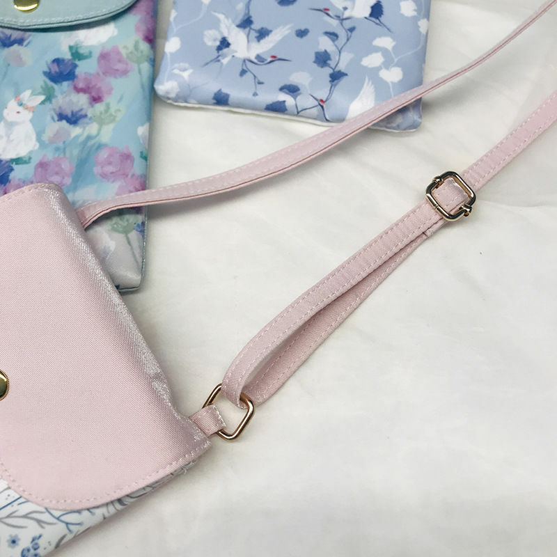 1 buah tas bahu Mini untuk wanita, tas penyimpanan Earphone lipstik ponsel Retro Tiongkok estetika portabel luar ruangan tas kartu koin