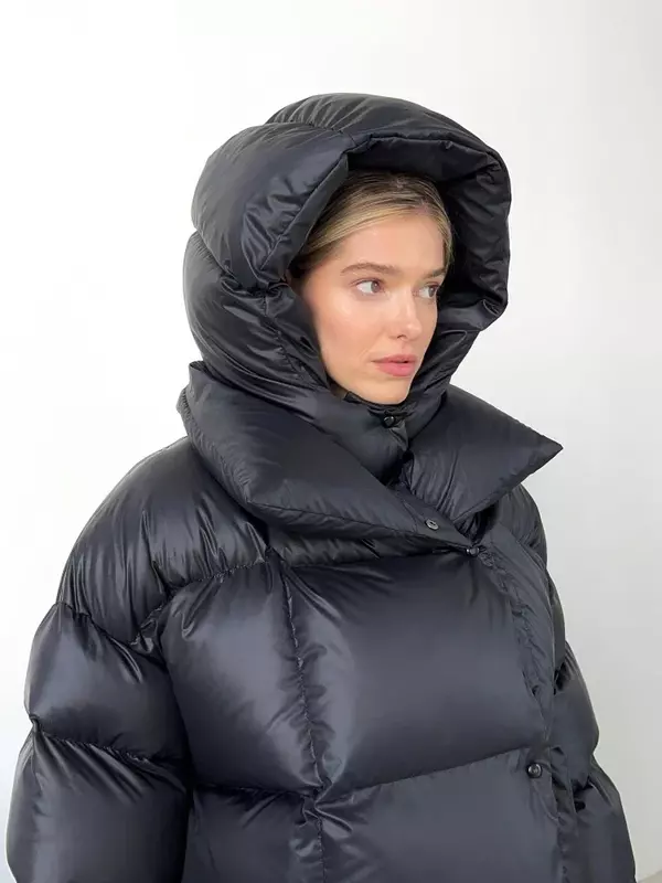 TARUXY Thick Parkas Long Sleeve Top Women Autumn Winter Warm Coat Women's Street Fashion Hoodies Woman Cotton-padded Jacket 2023