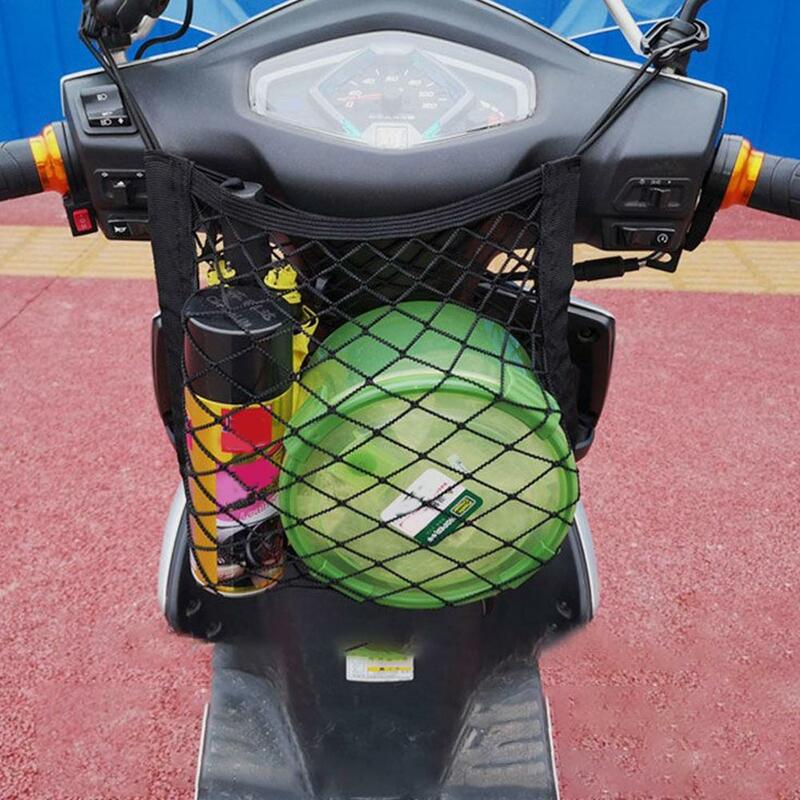 Motorcycle Helmet Storage Trunk Bag Motorcycle Luggage Net Hook Hold Bag Cargo Bike Scooter Mesh Fuel Tank Luggage Bag