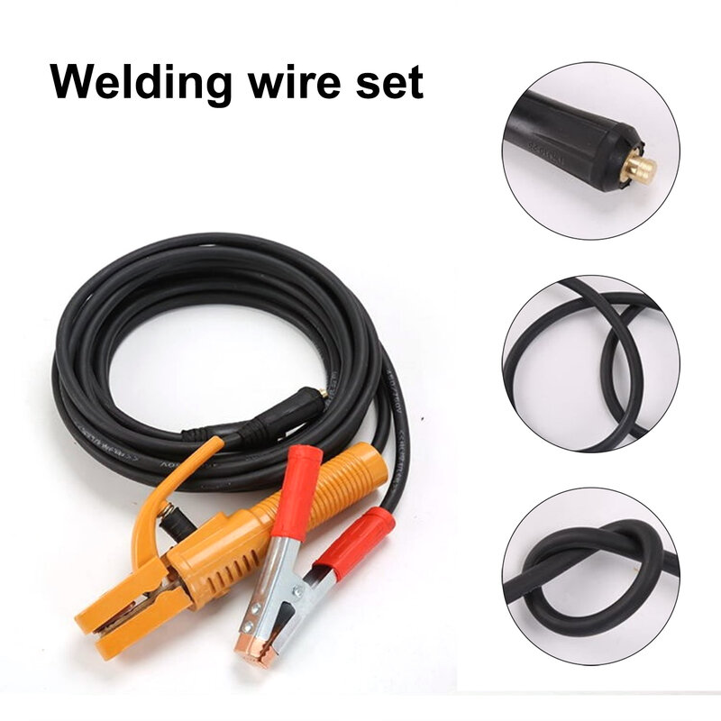 Welding Earth Clamp Clip Set Insulated Handle 300A 5M Cable + Earth Clamp 3M Cable Copper Core Rubber Cable Groud