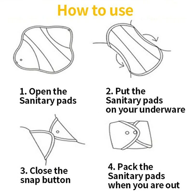 AIO-almohadilla de lactancia de algodón reutilizable para mujeres, compresas menstruales lavables, toalla higiénica absorbente mensual