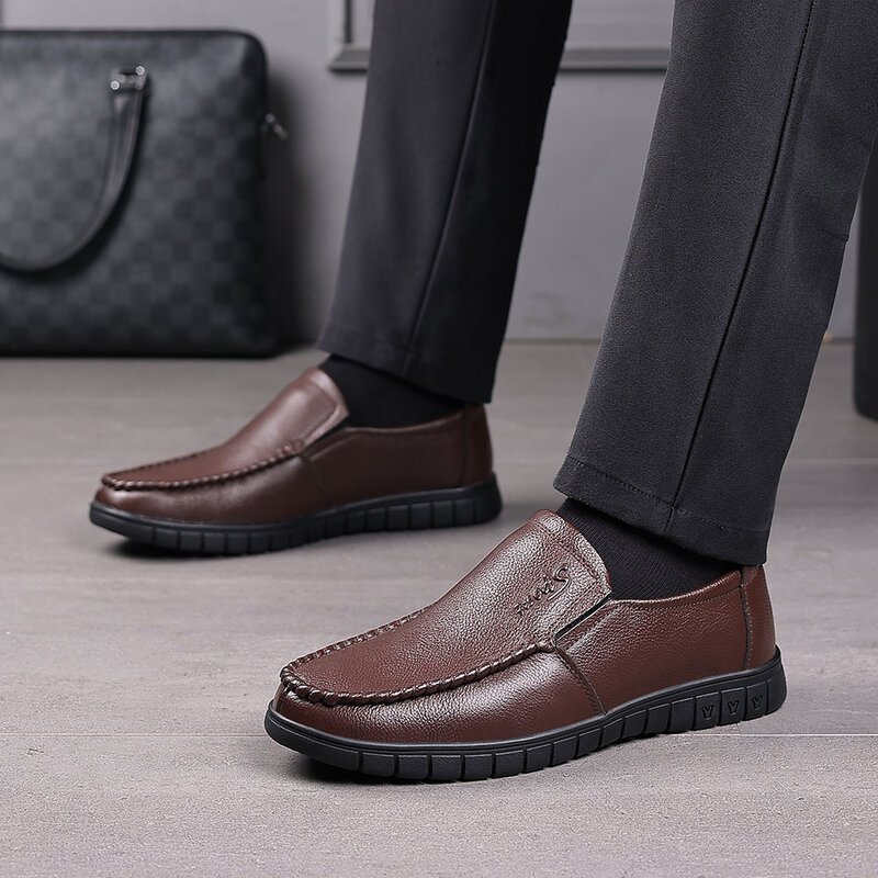 2024 autunno scarpe in pelle di qualità da uomo British Business Size 38-48 scarpe eleganti in pelle da uomo in morbida pelle antiscivolo