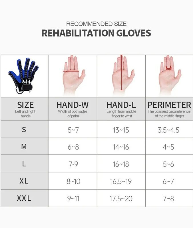 Guante de Robot de rehabilitación, guantes de entrenamiento de manos y dedos, dispositivos de hemiplejia, recuperación de la función de la mano, 2023
