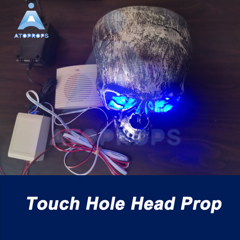 Escape Room Props Touch Hole Head Prop Use Hands to Touch the Hole Head for several seconds to open the door chamber  ATOPROPS