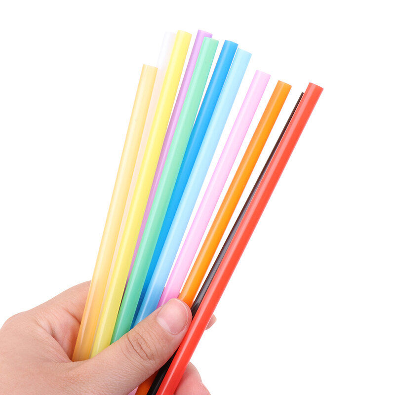ماصات بلاستيكية من الفم المسطح سهلة الاستخدام للأطفال ، ماصات عصير مشروبات مستقيمة ، مصنوعة يدوياً ، 6 × من من من من من من من من من نوع x
