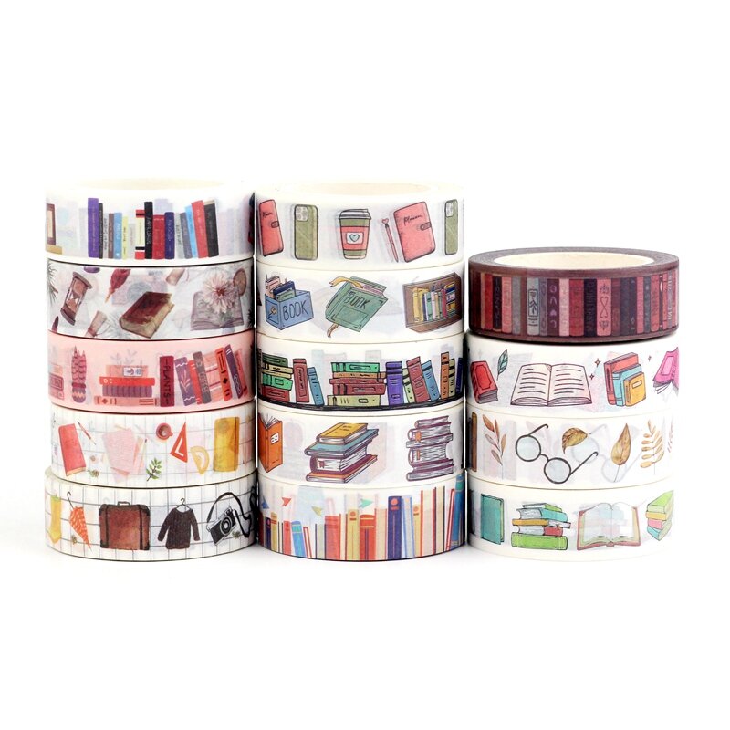 1PC 10M Deco Books  Makeups Paper Washi Tape Set for Planner Scrapbooking Adhesive Masking Tape Kawaii Papeleria School Supplies