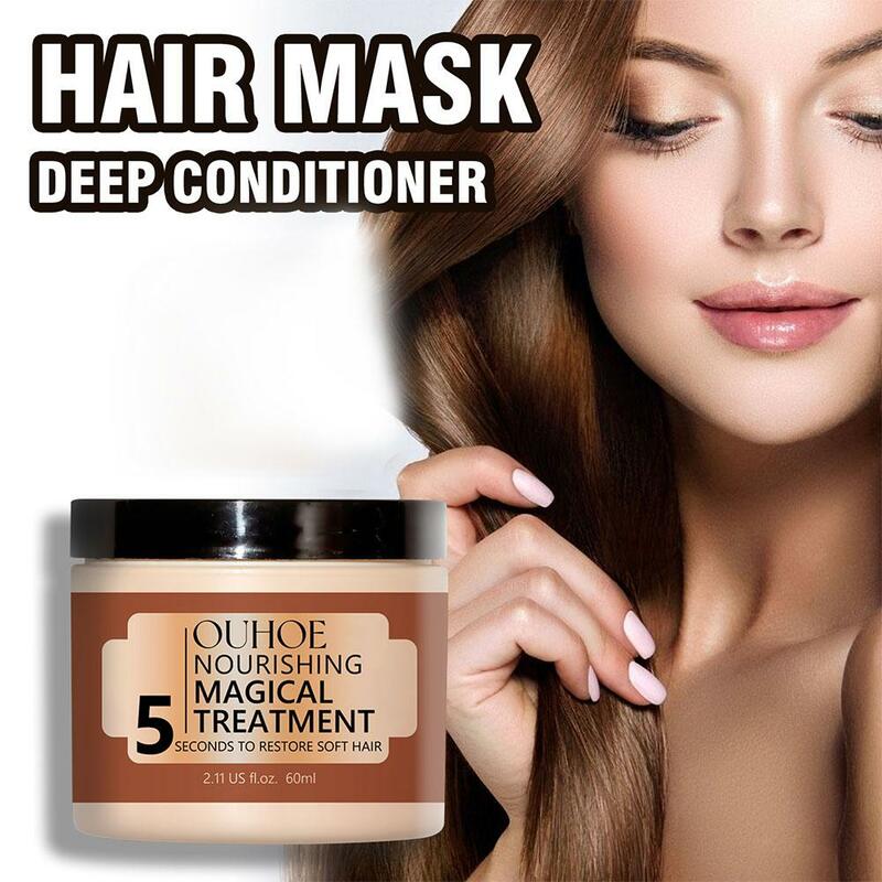 Reparo mágico do condicionador do cabelo, alisamento danificado seco, alisamento, nutritivo, cabelo brilhante, cuidado de ondulação, alisamento, E7l0