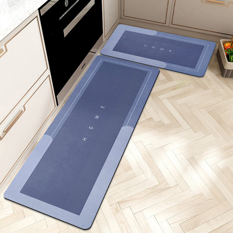 Diatomite Mat Non-slip Kitchen Mats Foot Pad Super Absorbent Kitchen Carpet Washable Long Rugs Entrance Doormat