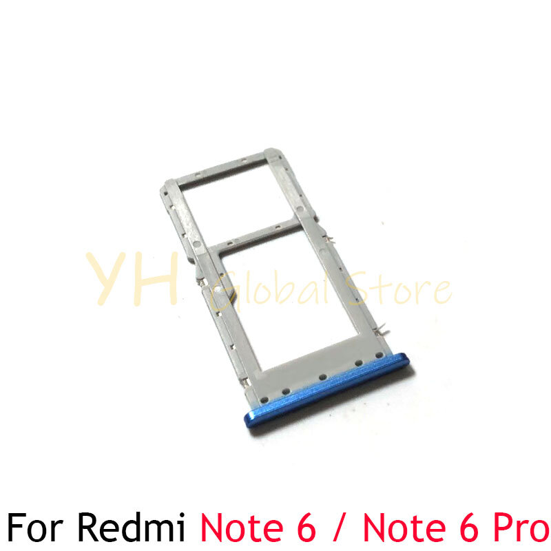 Soporte de bandeja para Xiaomi Redmi Note 6 / Note 6 Pro, ranura para tarjeta Sim, piezas de reparación