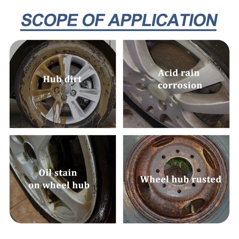 limpieza ruedas, limpiador ruedas no ácido, eliminador polvo, potente limpiador ruedas D7WD
