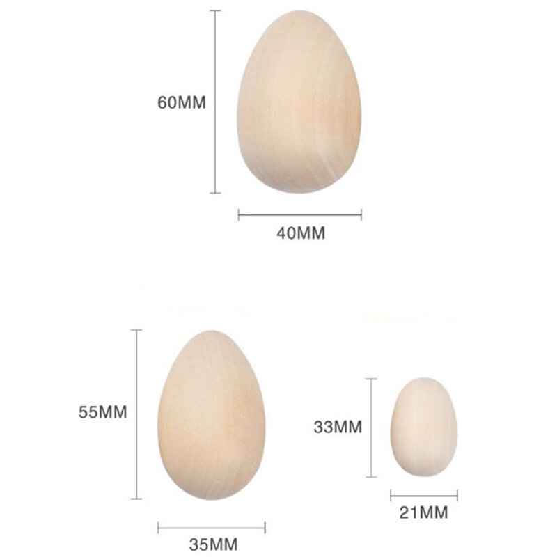 ไข่ไม้จำลองของเล่นระบายสีเพลย์เฮาส์สำหรับเด็กเครื่องประดับลายกราฟฟิตีอีสเตอร์