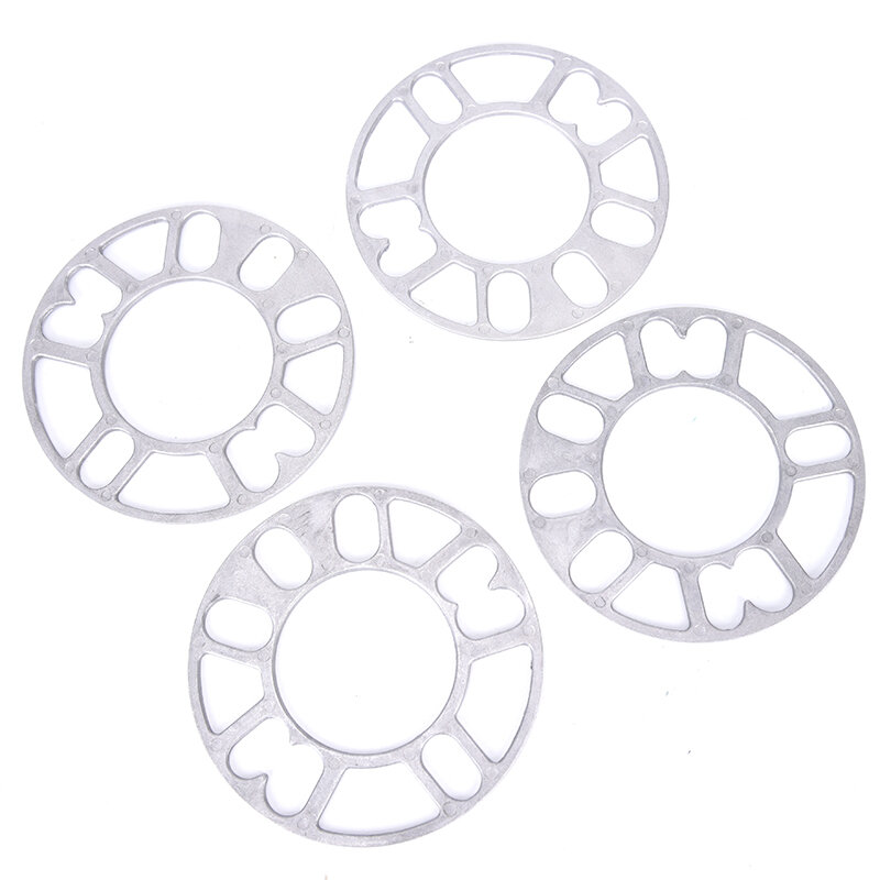 Espaçadores de roda de alumínio liga universal, calços placa para 4 e 5 Studs roda, 3mm, 4pcs