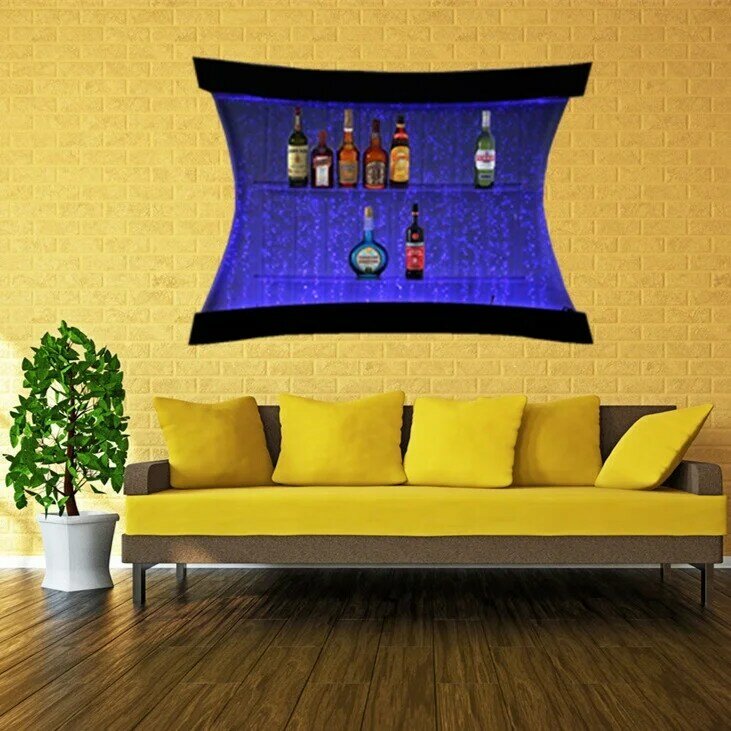 Dekorasi dinding bar anggur tempel dinding gelembung LED perubahan 16 warna