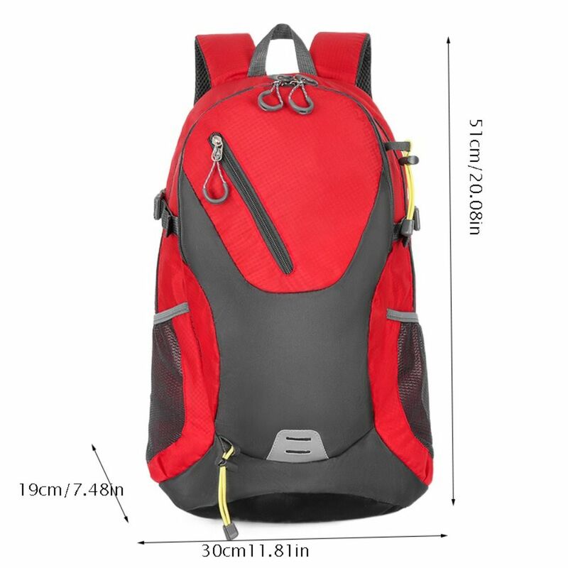 Grande capacidade mochila ao ar livre, simples Nylon Zipper Laptop Bag, montanhismo feminino Bag, 40L
