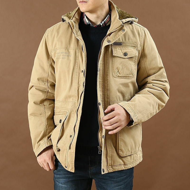 Veste Parka classique à capuche pour homme, coupe-vent, vêtement d'extérieur, chaud et épais, nouvelle marque, à la mode, bonne qualité, Q284