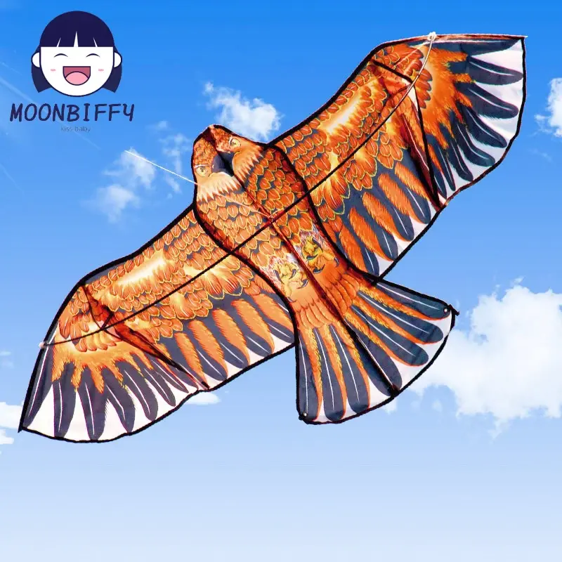Aquiloni con aquila piatta di alta qualità da 1.1m con linea da 30 metri Golden Eagle Kite Games aquilone per uccelli Weifang aquilone cinese drago volante