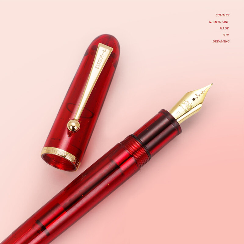 Jinhao-Stylo plume Dadao 9013 avec battement de cœur n ° 6, plume F M, stylos à encre acrylique pour bureau, école, écriture, cadeau, staacquering, nouveau