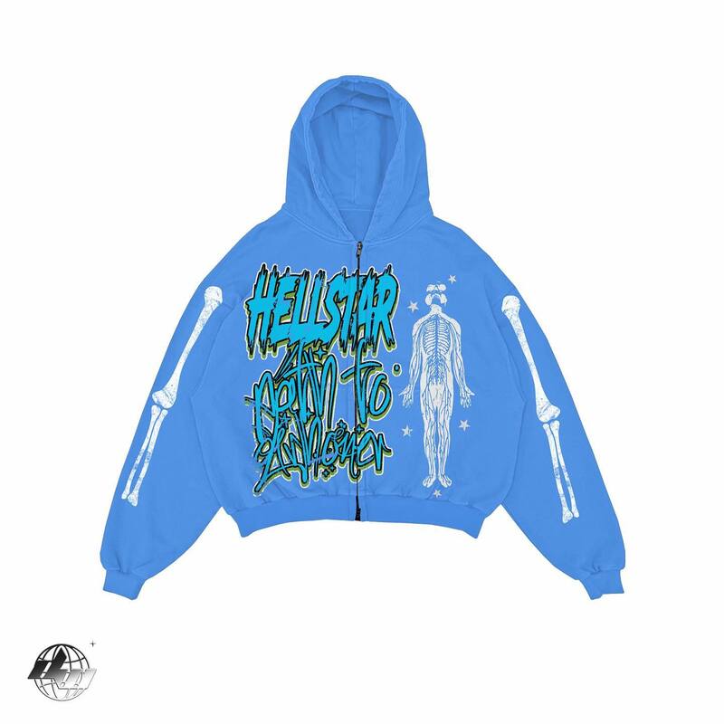 New multi-color print  high quality sweatshirt bone portrait print hoodie, trendy lettering top, men's and women's American y2k
