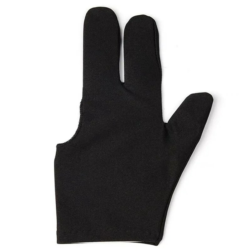Guante de billar de tres dedos, accesorio de entrenamiento antideslizante, elástico, para mano izquierda y derecha, 1 unidad