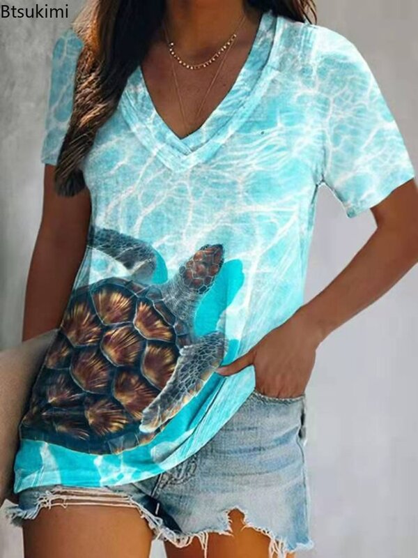Женская летняя блузка с принтом морской звезды, топы, рубашки, Повседневная рубашка с коротким рукавом, женские модные свободные рубашки, верхняя одежда, 2024