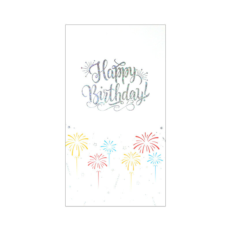 Hermosa tarjeta de felicitación de cumpleaños Bling 3D, tarjeta de felicitación tridimensional, tarjeta de mensaje de bendición creativa de vacaciones de cumpleaños