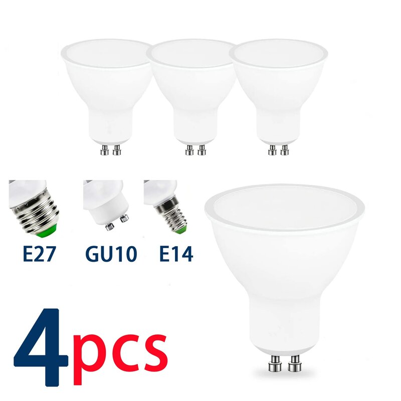 4pcs LED Spot Light 220V 110V GU10 MR16 E27 E14 LED Bulb 12W 9W 6W 3WLED Lamp  Spotlight  Lampada GU5.3 Corn Light Bulb Ampoule