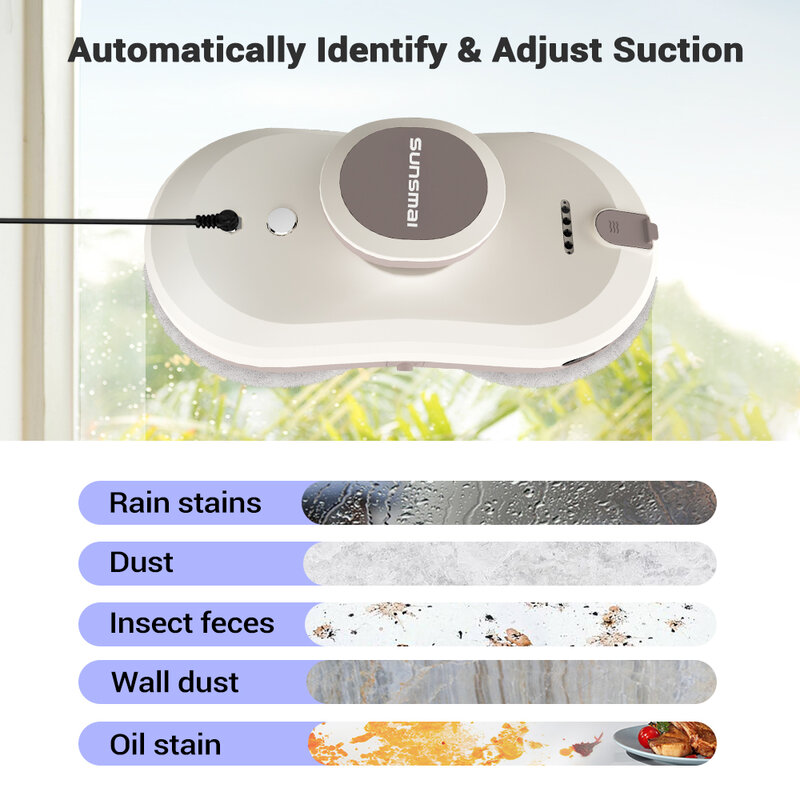 Sunsmai-窓掃除機ロボット,ウィンドウ洗浄ロボット,スプレータイプ