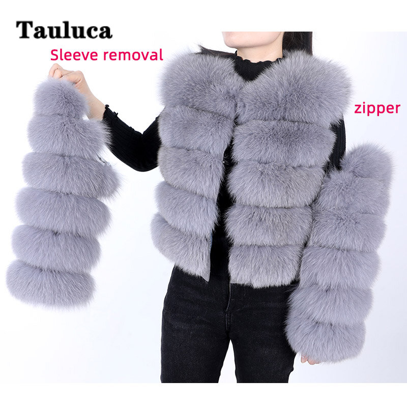 ใหม่แฟชั่นธรรมชาติ Fox Fur Coat ฤดูหนาว Warm Luxury Real Fur แจ็คเก็ตขนาดใหญ่ Outwear หญิงเสื้อโค้ท Mujer เสื้อ