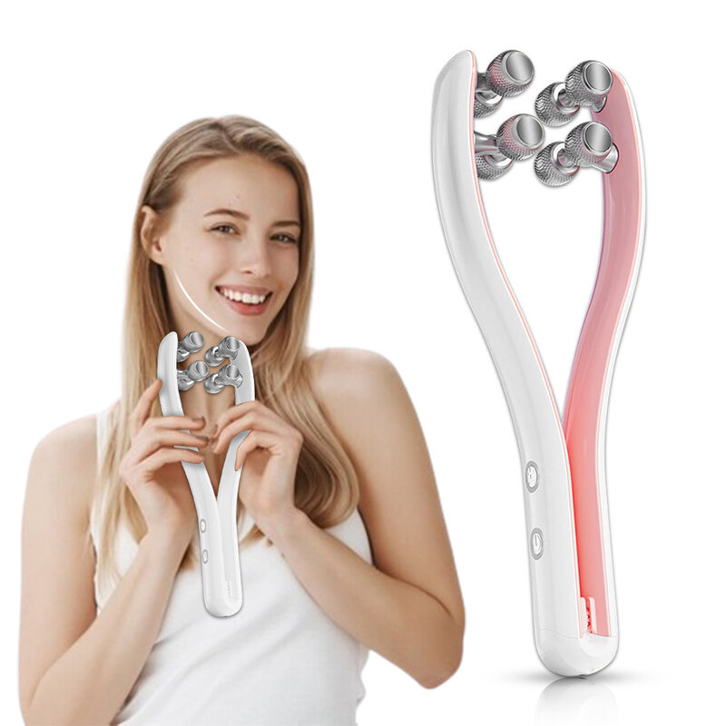 Facial Roller Massager Beauty Face Double Lift Up Tool Electric Facial Face Chin Care Massage Shaped Belt Skin V Shape Lifting