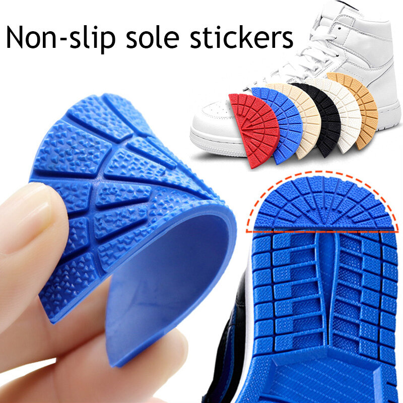 1 Par Sapatos Resistente ao Desgaste Único Protetor Para Sapatilhas Sola De Borracha Adesivos Anti-Slip Forte Adesivo Pads