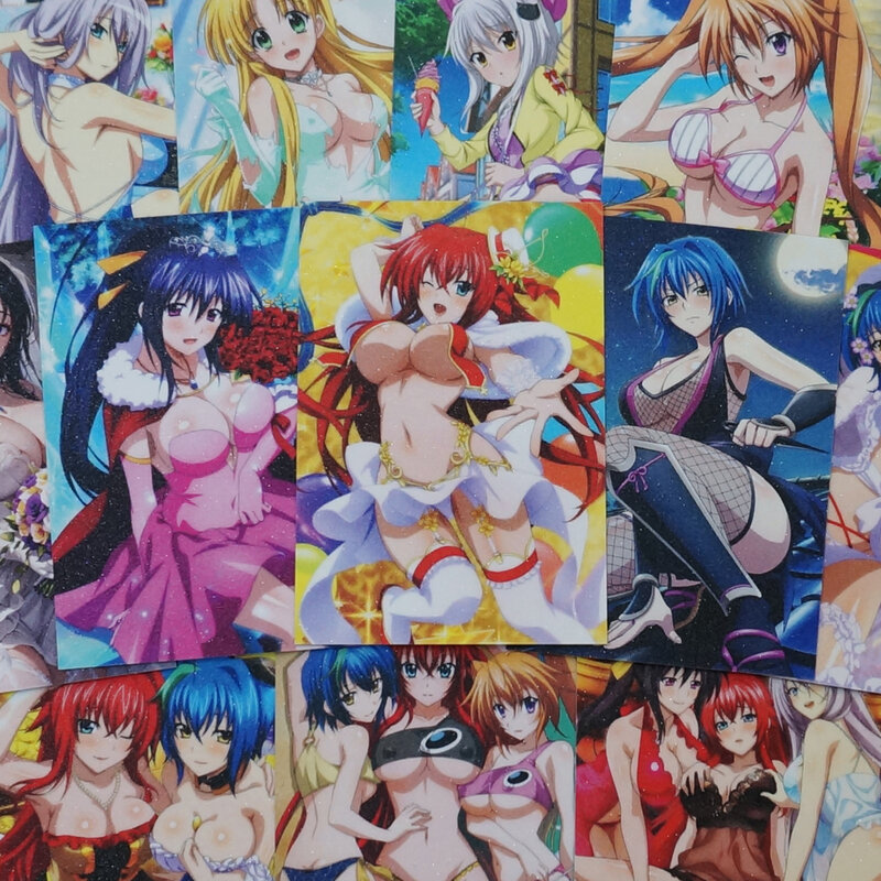 Juego de cartas DxD de chica de secundaria, cartas de colección de papel esmerilado de arte ia completo de Anime, juego de 40 Uds.