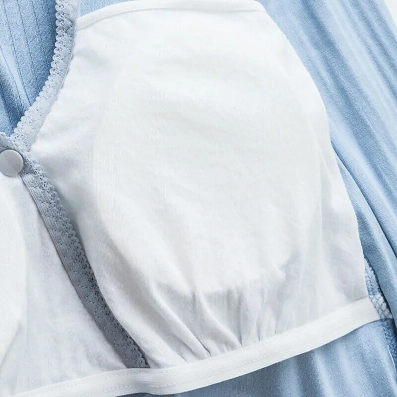 Nieuwe Zwangerschapsjurk Zwangerschap Pyjama Nachtkleding Verzorgende Zwangere Pyjama Moeder Borstvoeding Nachtjapon Elegante Verpleegkleding