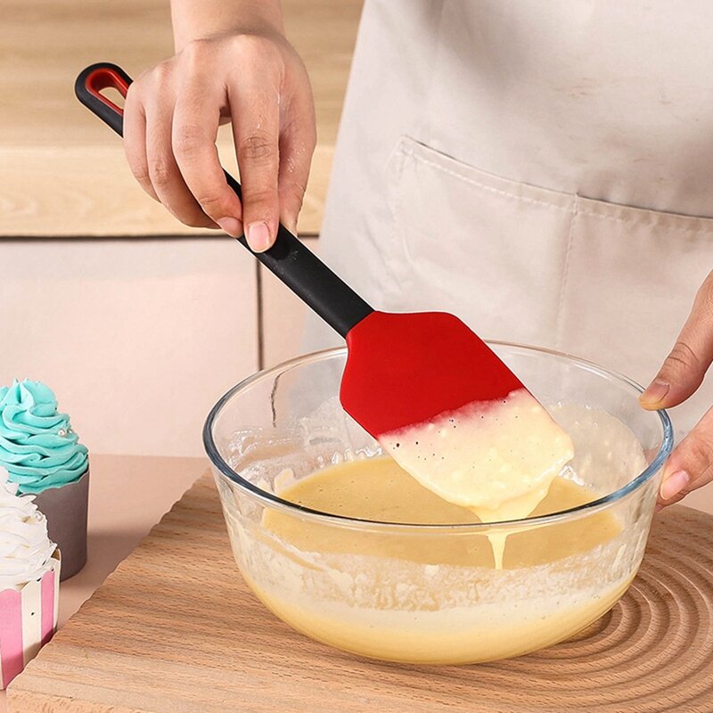 4 Stuks Rubberen Spatel Voor Het Koken Van Hoge Hittebestendige Schraper Commerciële Bakspatel Voor Kookgerei