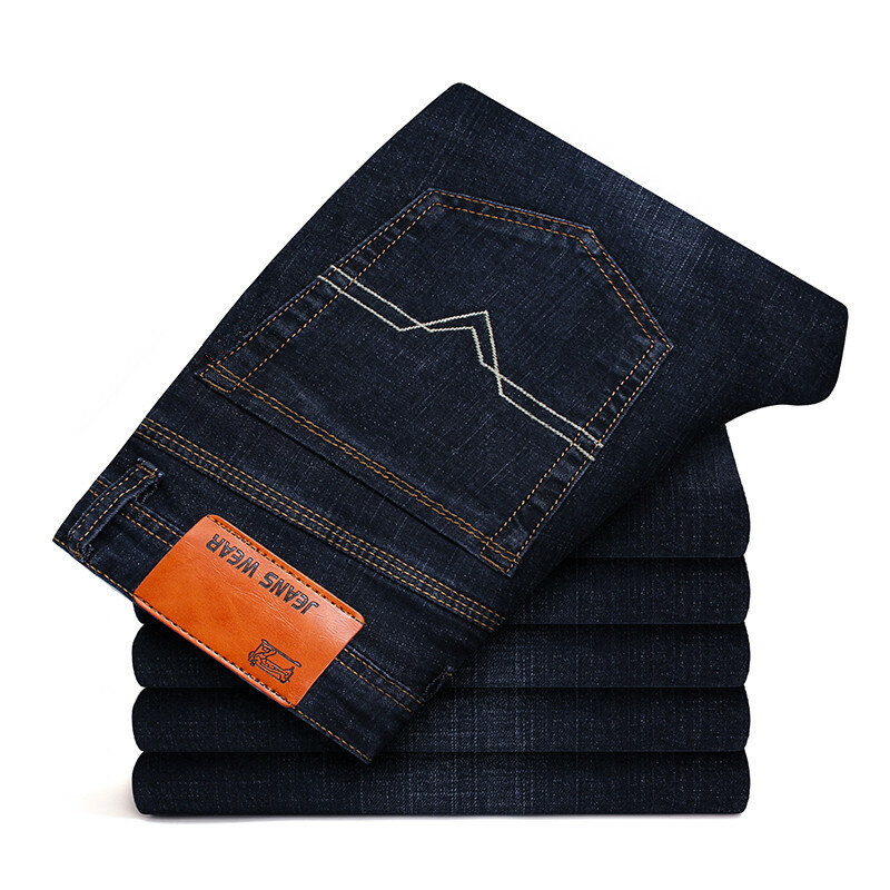 Lente Fashion Merk Kleding Slanke Heren Herfst Business Casual Jeans 2023 Man Oversized Denim Broek Broek Baggy Stretch Jeans