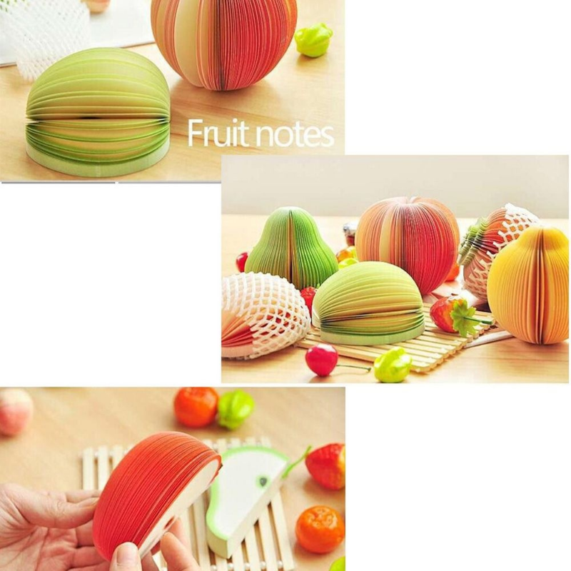 New Creative Pads Office Stationery Fruit Vegetable Memo Bookmarks Stickers Sticky Notes Notebooks Writing Supplies
