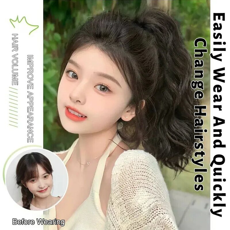ALXNAN Synthetic Claw Clip Ponytail Natural Curly Hair Natural Curly Hair Tail Ponny Tail For Women