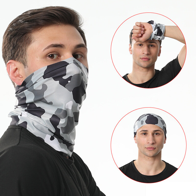 UPF 50 Ice Silk Neck Gaiter And  Protection Outdoor Riding UV Cooling Sleeves Cycling Arm Sleeve