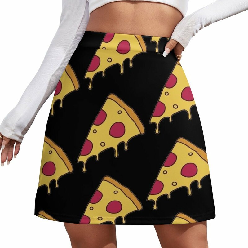 Мини-юбка для пиццы, пиццы, корейская модная мини-юбка